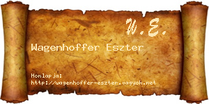Wagenhoffer Eszter névjegykártya