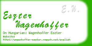 eszter wagenhoffer business card
